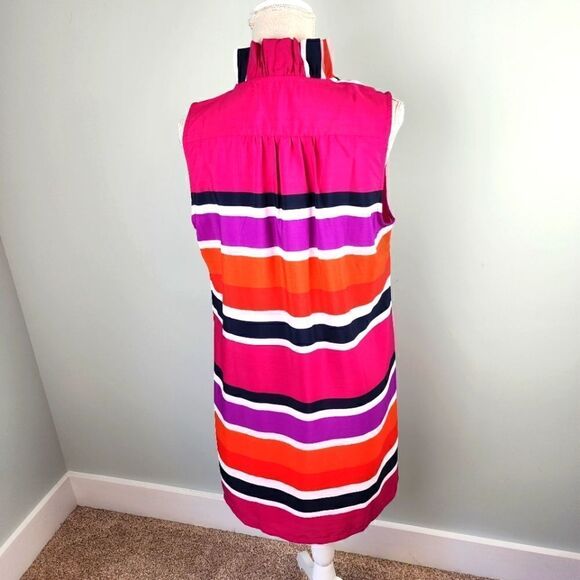 SOUTHERN FROCK WOMEN'S SHIFT SLEEVELESS RUFFLE NECKLINE DRESS SIZE LARGE - Picture 5 of 8